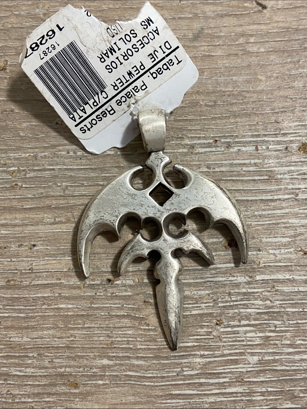 Vintage Zik Zok Silver Toned Queensryche Tri-Ryche Pendant